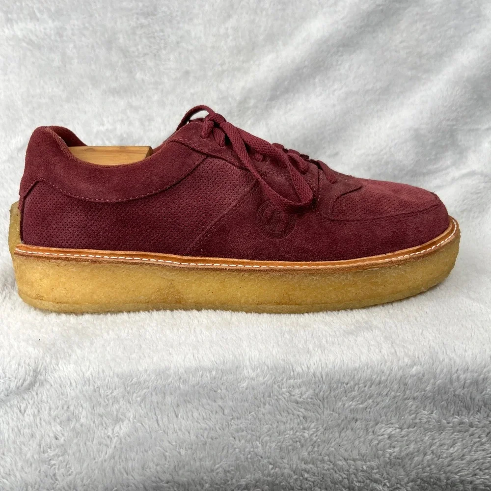 Clarks x Kith Sandford Oxblood Low Suede Sneakers 10.5 Burgundy Mens Crepe‎ Sole